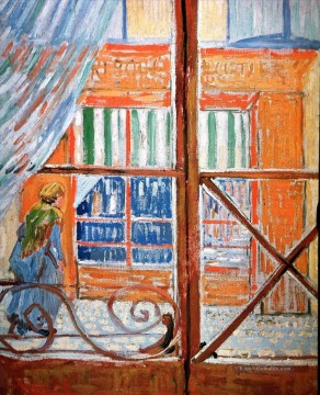 ein Schweinefleisch Butcher s Geschäft gesehen von einem Fenster Vincent van Gogh Ölgemälde